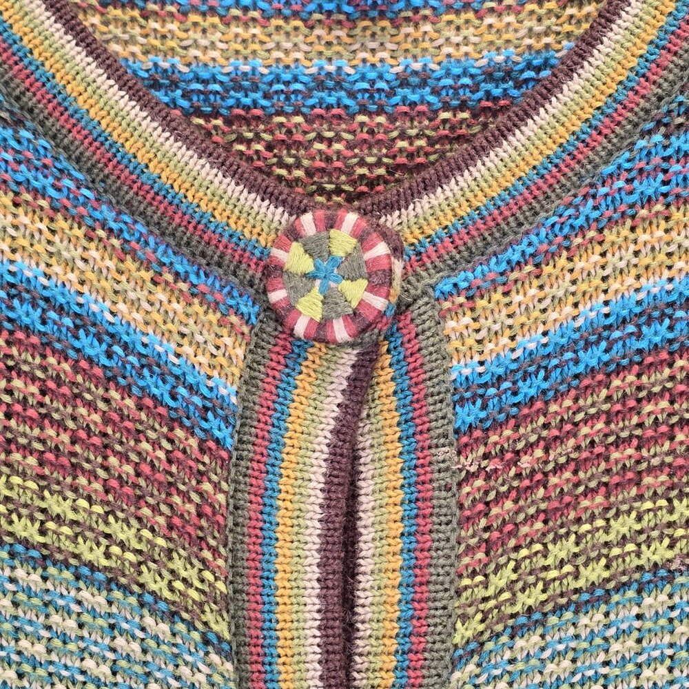 Vintage Koret Womens Cardigan Sweater Jacket Large Cottagecore Long Sleeve Multi - Picture 5 of 13